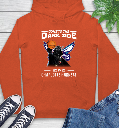 NBA Come To The Dark Side We Have Charlotte Hornets Star Wars Darth Vader Basketball Hoodie 4