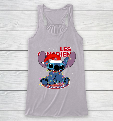 Montreal Canadiens NHL Hockey noel stitch Christmas Racerback Tank 3