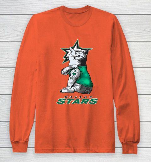 NHL My Cat Loves Dallas Stars Hockey Long Sleeve T-Shirt 3
