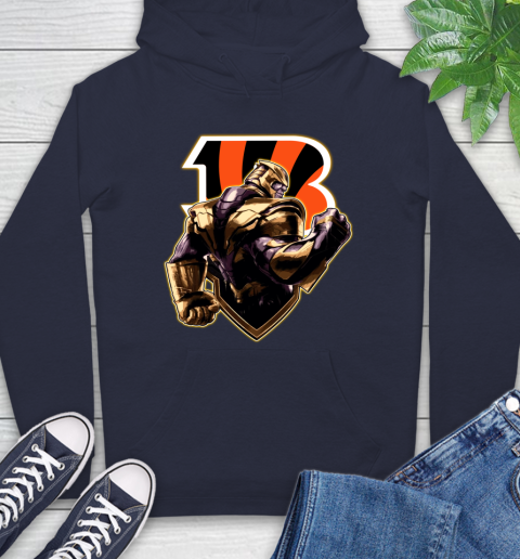 NFL Thanos Avengers Endgame Football Sports Cincinnati Bengals Hoodie 4