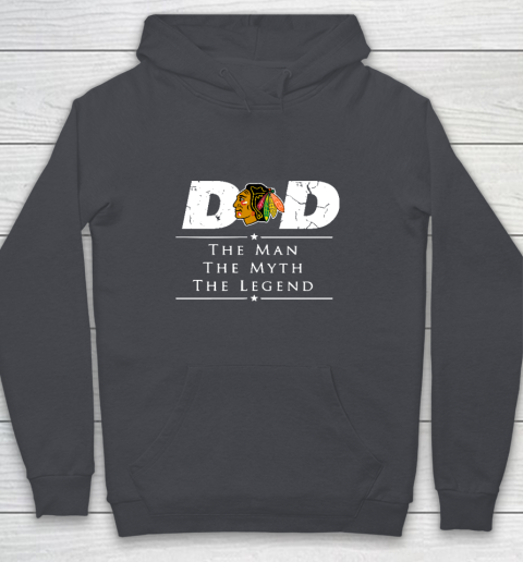 Chicago Blackhawks NHL Ice Hockey Dad The Man The Myth The Legend Youth Hoodie 5