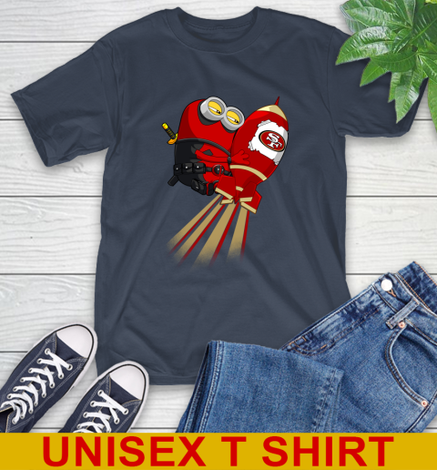 NFL Football San Francisco 49ers Deadpool Minion Marvel Shirt T-Shirt 3