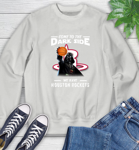 NBA Come To The Dark Side We Have Houston Rockets Star Wars Darth Vader Basketball Sweatshirt 5