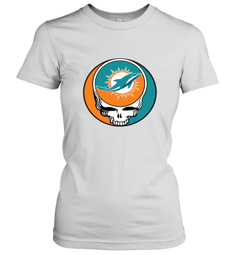 NFL Team Miami Dolphins x Grateful Dead Logo Band Women's T-Shirt