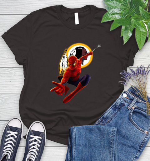 NFL Spider Man Avengers Endgame Football Washington Redskins Women's T-Shirt 8