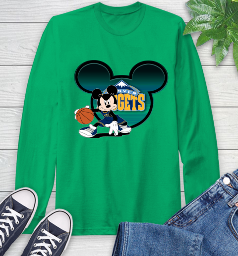 NBA Denver Nuggets Mickey Mouse Disney Basketball Long Sleeve T-Shirt 7