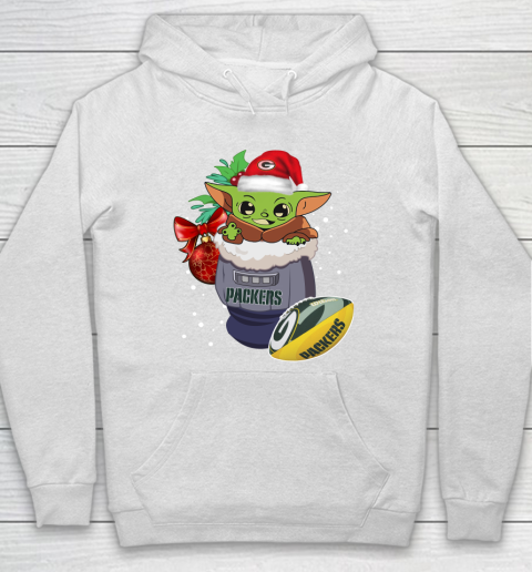Green Bay Packers Christmas Baby Yoda Star Wars Funny Happy NFL Hoodie