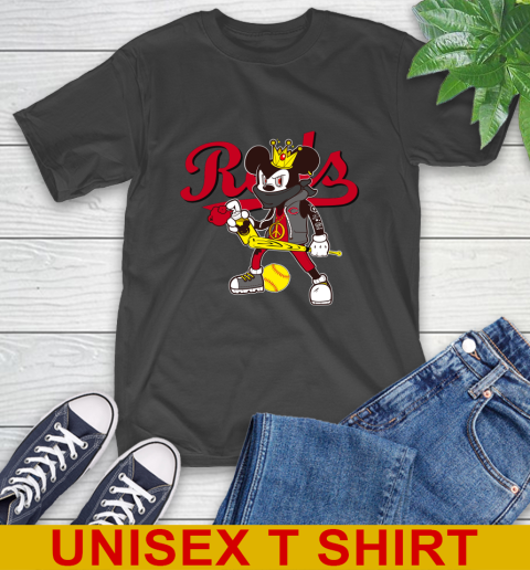 Cincinnati Reds MLB Baseball Mickey Peace Sign Sports T-Shirt 2