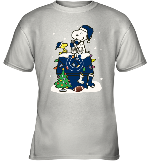 A Happy Christmas With Indianapolis Colts Snoopy Youth T-Shirt