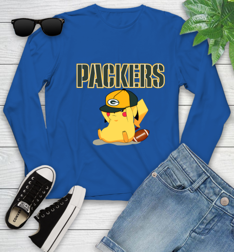 NFL Pikachu Football Sports Green Bay Packers Youth Long Sleeve 9