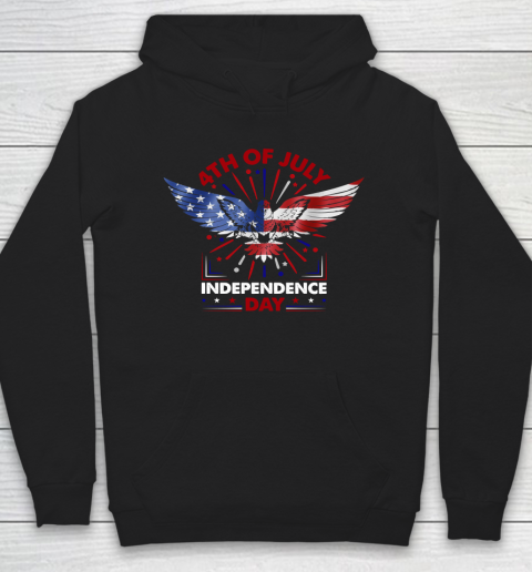 Happy 4th Of July Independence Day American Eagle Flag Hoodie