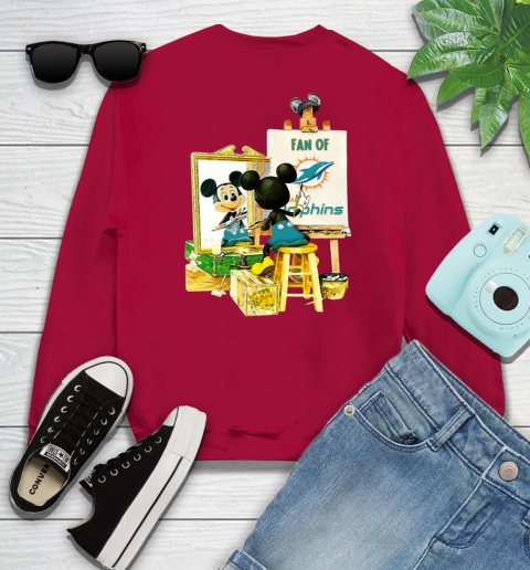 NFL Football Miami Dolphins Mickey Drawing Shirt 32