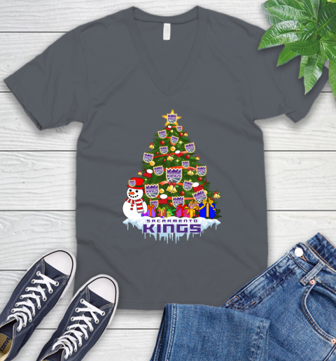 Sacramento Kings Merry Christmas NBA Basketball Sports V-Neck T-Shirt 6 Sacramento Kings Merry Christmas NBA Basketball Sports V-Neck T-Shirt - Image 6
