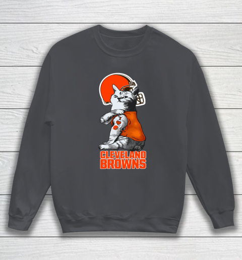 NFL Football My Cat Loves Cleveland Browns Sweatshirt 4