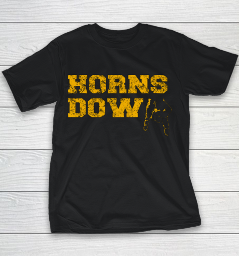 Vintage West Virginia Horns Down Football Fan Youth T-Shirt