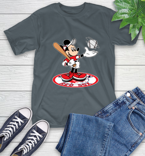 MLB Baseball Boston Red Sox Cheerful Mickey Disney Shirt T-Shirt 7