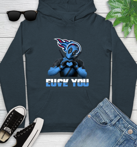 NHL Tennessee Titans Deadpool Love You Fuck You Football Sports Youth Hoodie 10