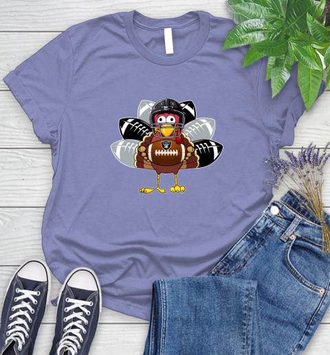 Oakland Raiders Turkey Thanksgiving Day Women's T-Shirt 11