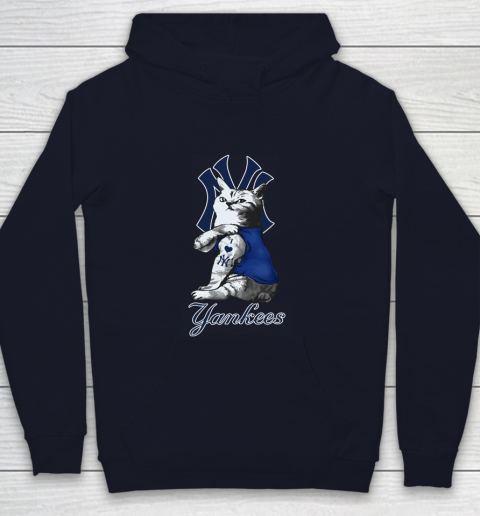 MLB Baseball My Cat Loves New York Yankees Youth Hoodie 2