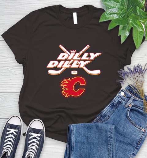 NHL Calgary Flames Dilly Dilly Hockey Sports Women's T-Shirt 8