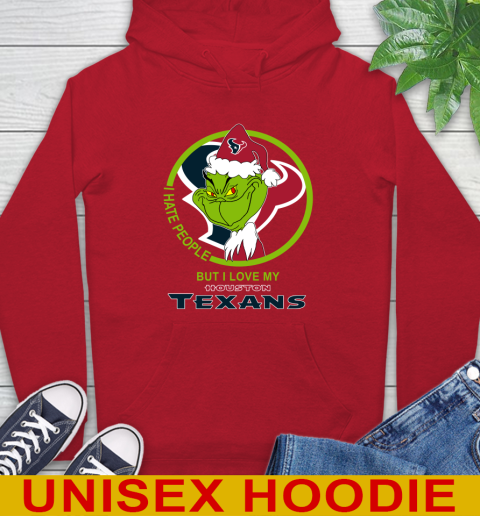Houston Texans NFL Christmas Grinch I Hate People But I Love My Favorite Football Team Hoodie 10