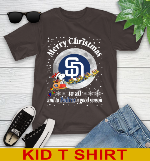 San Diego Padres Merry Christmas To All And To Padres A Good Season MLB Baseball Sports Youth T-Shirt 6