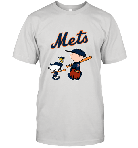 New York Mets Let's Play Baseball Together Snoopy MLB Unisex Jersey Tee