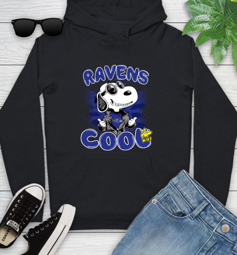 NFL Football Baltimore Ravens Cool Snoopy Shirt Youth Hoodie