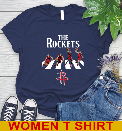 NBA Basketball Houston Rockets The Beatles Rock Band Shirt Women's T-Shirt 12