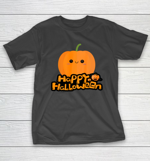 Cute Little Cartoon Pumpkin Happy Halloween boys and girls T-Shirt