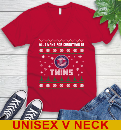 MLB All I Want For Christmas Is Minnesota Twins Baseball Sports 52