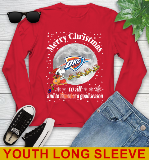 Oklahoma City Thunder Merry Christmas To All And To Thunder A Good Season NBA Basketball Sports Youth Long Sleeve 11