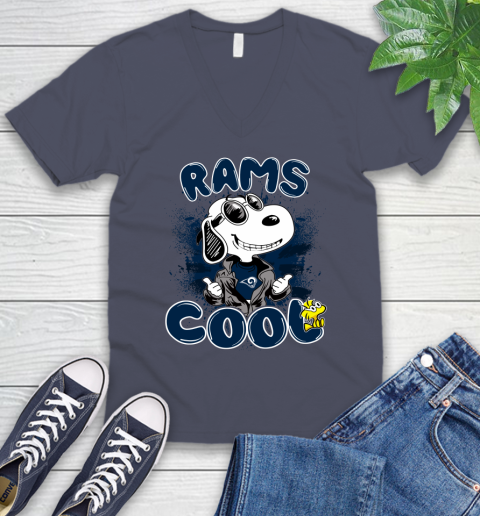 NFL Football Los Angeles Rams Cool Snoopy Shirt V-Neck T-Shirt 7