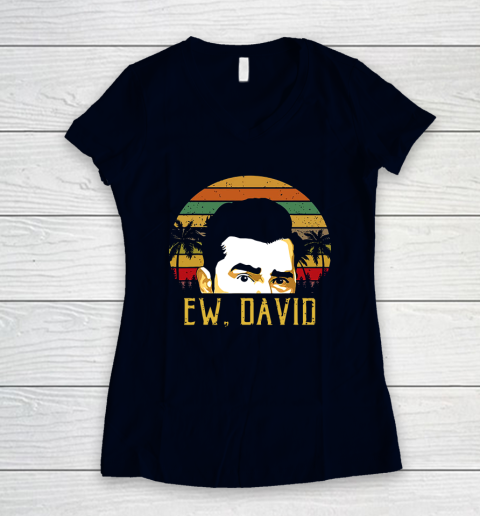 EW DAVID RETRO Women's V-Neck T-Shirt 2