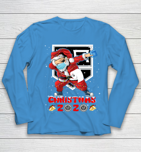 Los Angeles Kings Funny Santa Claus Dabbing Christmas 2020 NHL Youth Long Sleeve 5