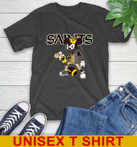New Orleans Saints NFL Football Mickey Peace Sign Sports T-Shirt 2