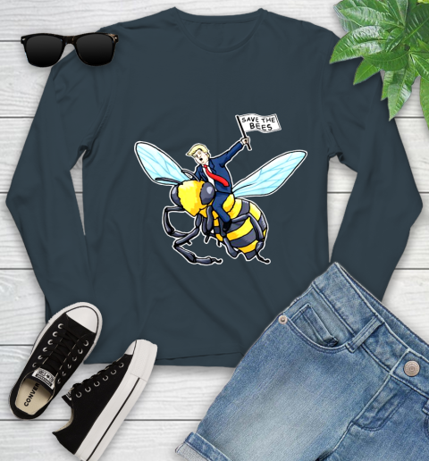 Save The Bees Donald Trump shirt Youth Long Sleeve 8