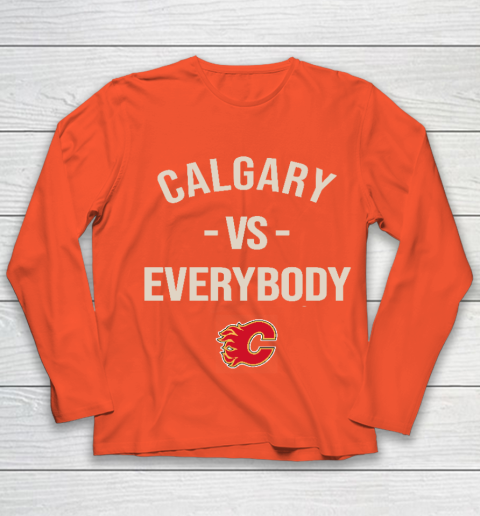 Calgary Flames Vs Everybody Youth Long Sleeve 3