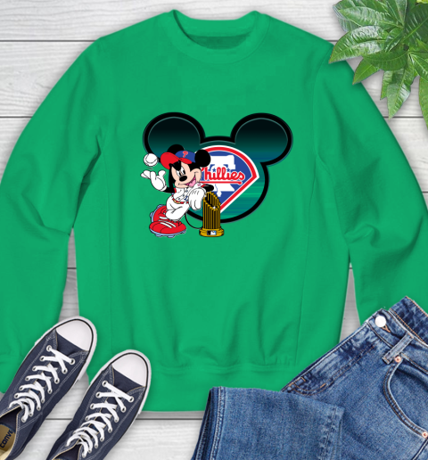 MLB Philadelphia Phillies The Commissioner's Trophy Mickey Mouse Disney Sweatshirt 6
