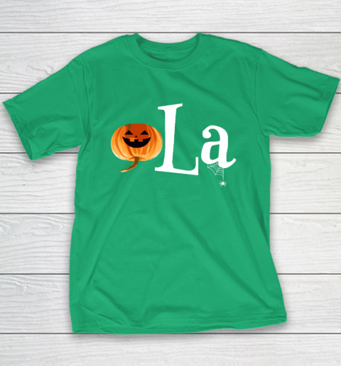 Comma La Funny Kamala Harris Halloween Pumpkin Youth T-Shirt 4