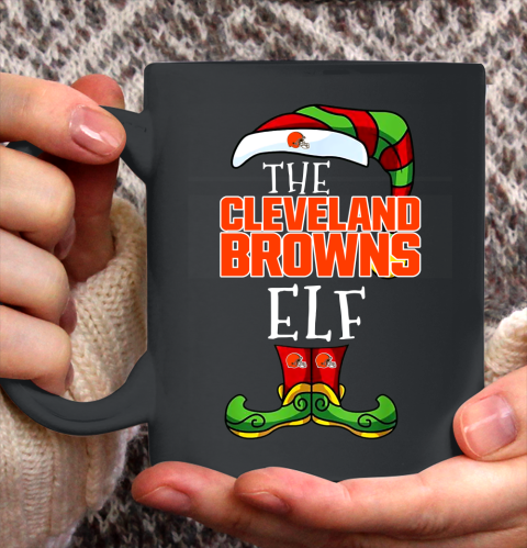 Cleveland Browns Christmas ELF Funny NFL Ceramic Mug 11oz 2