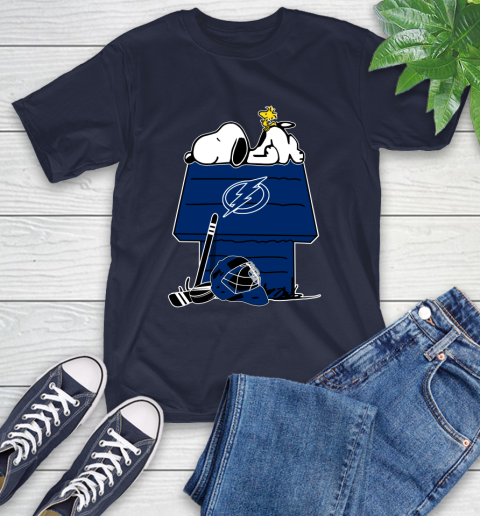Tampa Bay Lightning NHL Hockey Snoopy Woodstock The Peanuts Movie T-Shirt 4