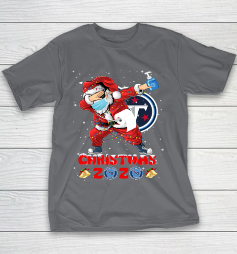Tennessee Titans Funny Santa Claus Dabbing Christmas 2020 NFL Youth T-Shirt 5