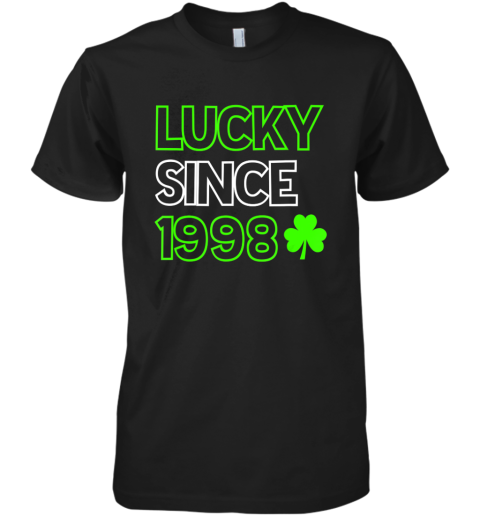 22nd Birthday St Patricks Lucky Since 1998 22 Years Old Premium Men's T-Shirt
