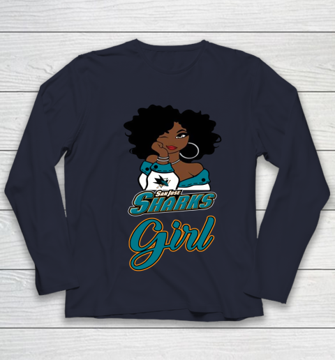 San Jose Sharks Girl NHL Youth Long Sleeve 3