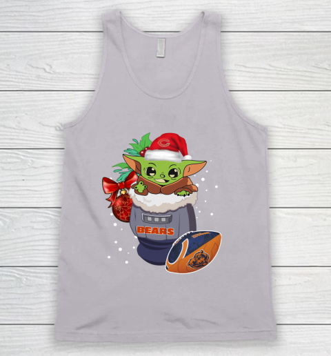 Chicago Bears Christmas Baby Yoda Star Wars Funny Happy NFL Tank Top 4