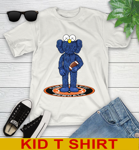 NFL Football Cincinnati Bengals Kaws Bff Blue Figure Shirt Youth T-Shirt