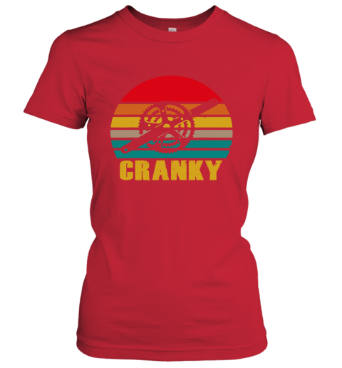 Bicycle Cranky Cycling Lovers Sunset Vintage Women's T-Shirt