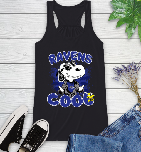 NFL Football Baltimore Ravens Cool Snoopy Shirt Racerback Tank