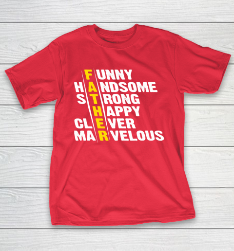 Marvelous T Shirt  Funny Handsome Strong Clever Marvelous Matching Father's Day T-Shirt 9
